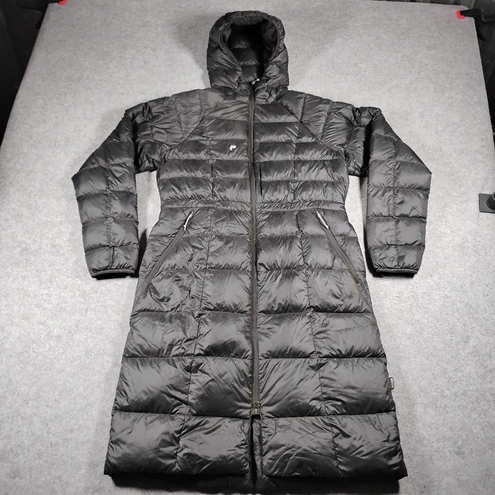 REI Co-op Norseland Down Parka Women's Medium Black Long Quilted Hooded Puffer